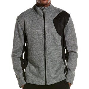 Spyder Raider Jacket Light Gray Black Colorblock Size L Pockets Zip Pocket Logo